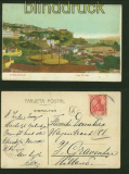 Deutsche Seepost Ostasiatische Linie 1907 farb-AK Gibraltar (41271)