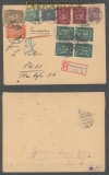 dt. Reich Privat-Umschlag PU 71 mit Zusatzfrankatur R-Brief Berlin 21.1.1924 !!!! gepr. Infla(45714)