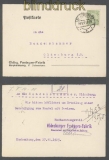 dt. Reich Mi # 316 A W EF auf Firmenpostkarte Delmenhorst 1923 (45717)