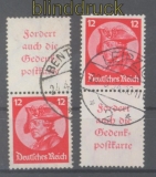 dt. Reich Zusammendrucke Mi # S 102 und S 104 gestempelt (45799)