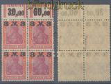 dt. Reich Mi # 155 II postfrisch Walze 4er-Block geprft Infla Berlin (45987)