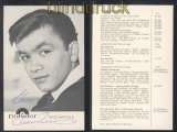 Gus Backus sw-Foto-Autogramm-Karte Polydor Autogrammkarte (46217)