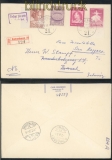 Dänemark Auslands-R-Brief teilbar Kopenhagen 1959 (46489)