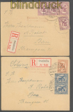 Finnland 2 Auslands-Zensur-R-Briefe aus Grankulla 1919 finische Zensur (46421)