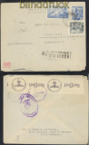 Spanien Auslands-LuPo-Zensur-Brief Barcelona 1940 Doppel-Zensur (46430)