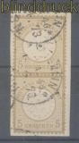 dt. Reich Mi #  22 gestempelt senkrechtes Paar auf Briefstück 1873 (45966)