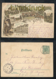 Grund im Harz farb-Litho-AK Gruss aus .... sechs Ansichten 1896 (d7582)