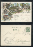 Berg Oybin farb-Litho-AK Gruss vom ..... 5 Ansichten 1900 (d7596)