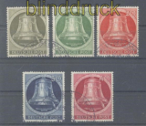 Berlin Mi #  82/86 gestempelt Glockensatz Klppel rechts (46562)