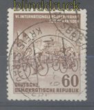 DDR Mi #  357 II gestempelt Radfernfahrt Plattenfehler (46895)