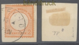 dt. Reich Mi #  15 gestempelt 2 Kreuzer kleiner Schild geprüft Krug BPP (46699)