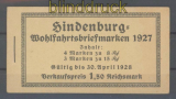 dt. Reich Markenheftchen Mi # 24.1 postfrisch Hindenburgspende 1927 (47125)