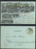 Bad Knigsborn sw-AK Gruss aus .... 5 Ansichten Mondscheinkarte 1898 (d7704)