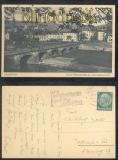 Saarbrcken sw-AK Kaiser-Wilhelm-Brcke und Stadtzentrum 1944 (d7714)