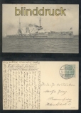 Schiffe S.M. Panzerkreuzer von der Tann sw-AK Kiel 1914 (d7754)
