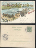 Borkum farb-Litho-AK Gruss aus ..... vier Ansichten 1898 (d7832)