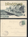 Norderney sw-AK Kaiserstrasse 1901 (d7833)