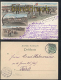 Norderney farb-Litho-AK Gruss aus .... vier Ansichten 1895 (d7834)