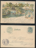 Hamburg farb-AK Zoologischer Garten Zwei Ansichten 1902 (d7857)