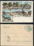 Bremervrde farb-Litho-AK sieben Ansichten Bahnpost 1904 (d7880)