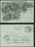 Buxtehude Mondschein-AK Gruss aus ..... fnf Ansichten 1904 (d7882)