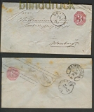 Wrttemberg GSU U 20 mit Fehldruck Doppelprgung gestempelt Urach 1874 (21625)
