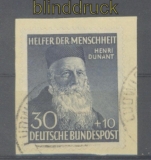 Bund Mi #  159 gestempelt 30 Pfg. Helfer der Menschheit 1952 Briefstck (44576)