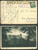 Schwanheim über Eberbach Landpoststempel 1933 (24219)