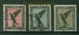 dt. Reich Mi # 382/84 gestempelt Flugpostmarken 1926 (48086)
