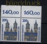 Bund Mi # 1665 postfrisch Sehenswrdigkeiten waagerechtes Oberrandpaar (33586)