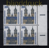 Bund Mi # 1665 postfrisch Sehenswrdigkeiten 4er-Block (33587)