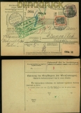 dt Reich Auslands-Paketkarte Mi # 89 I und 91 I (11253)