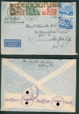 dt. Reich Mi # 739/42 MiF Auslands.Zensur-Brief New York 1940 (25440)