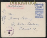 dt. Reich Feldpost 2. WK Luftpost-Feldpostbrief FP # 59070 Organisation Todt 1945 (43101)