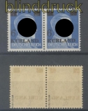 dt. Besetzung 2. WK Kurland Mi # III/I Typenpaar Aufdruckmarke postfrisch gepr. van Loo (43690)