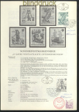 �sterreich Mi # 1092/96 Erl�uterungsbl�tter Unterschriften Entwerfer und(45789)